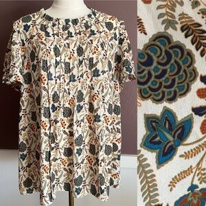 Rose and Olive Short Sleeve Top